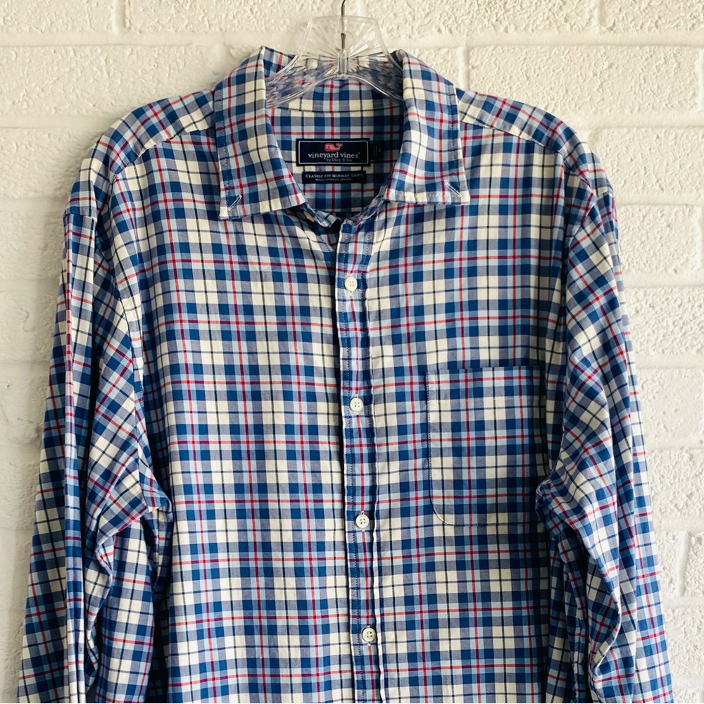 Vineyard Vines Shirt Classic Fit Murray Plaid Button Up Multicolor Large
